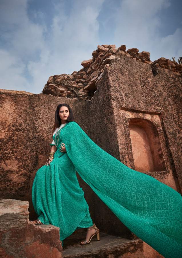 Kashvi Saheli Fancy Party Wear Georgette Printed Designer Saree Collection